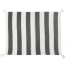 Blankets & Throws-Kirkland's Home Charcoal And White Striped Cotton Throw Gray/White
