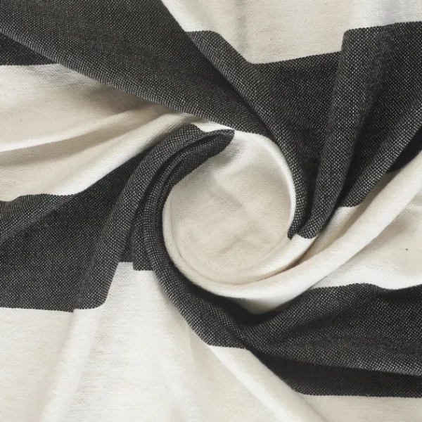 Blankets & Throws-Kirkland's Home Charcoal And White Striped Cotton Throw Gray/White