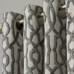 Curtains & Drapes-Kirkland's Home Charcoal Chenille Single Curtain Panel, 84 In. Gray