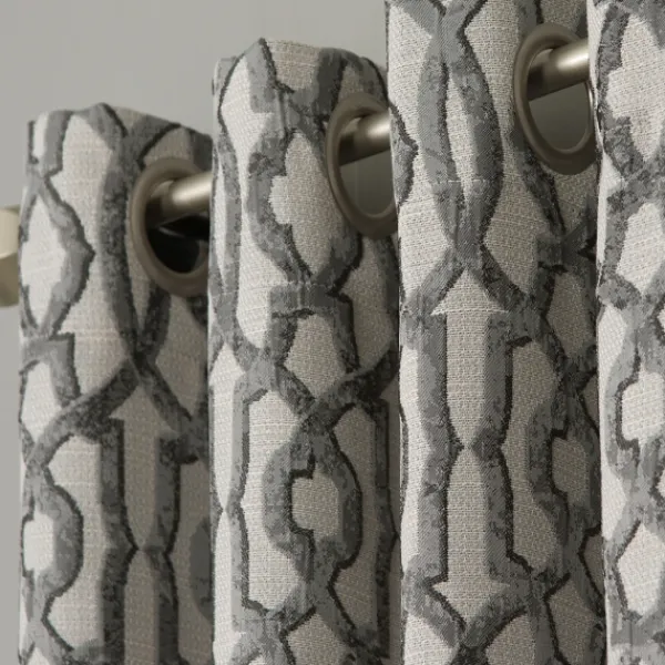 Curtains & Drapes-Kirkland's Home Charcoal Chenille Single Curtain Panel, 84 In. Gray