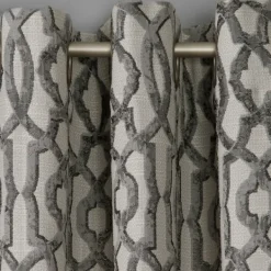 Curtains & Drapes-Kirkland's Home Charcoal Chenille Single Curtain Panel, 84 In. Gray