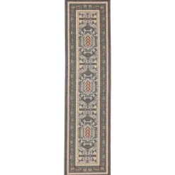 Outdoor Rugs-Kirkland's Home Charcoal Diamond Nile Indoor/Outdoor Runner, 1X7 Gray/Ivory