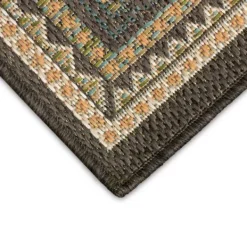 Outdoor Rugs-Kirkland's Home Charcoal Diamond Nile Indoor/Outdoor Runner, 1X7 Gray/Ivory