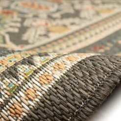 Outdoor Rugs-Kirkland's Home Charcoal Diamond Nile Indoor/Outdoor Runner, 1X7 Gray/Ivory