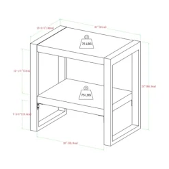 Accent & End Tables-Kirkland's Home Charcoal Industrial Metal And Wood Accent Table Gray
