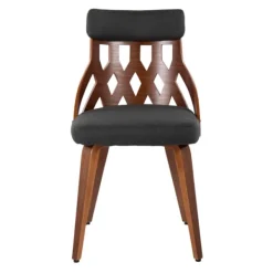 Dining Chairs-Kirkland's Home Charcoal Lattice Back 2-Pc. Dining Chair Set Gray
