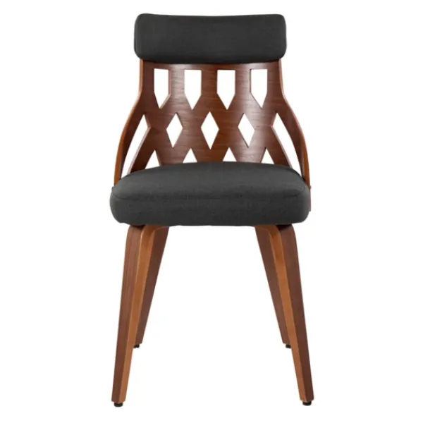 Dining Chairs-Kirkland's Home Charcoal Lattice Back 2-Pc. Dining Chair Set Gray
