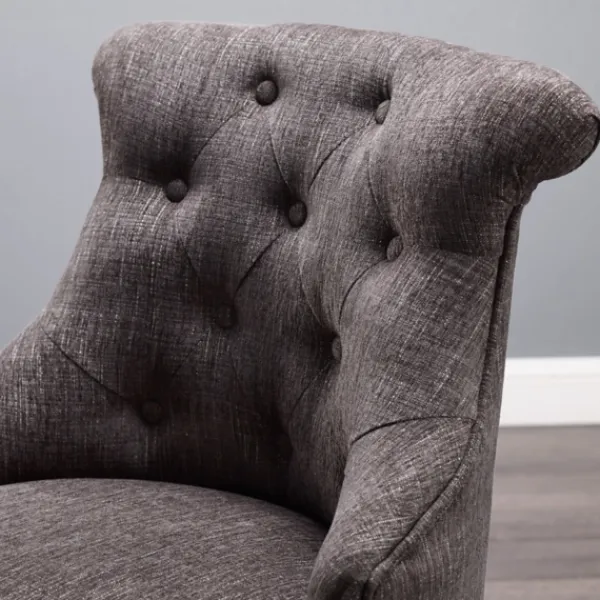 Office Furniture-Kirkland's Home Charcoal Miller Tufted Office Chair Gray