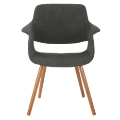 Accent Chairs-Kirkland's Home Charcoal Open Back Midcentury Accent Chair Gray