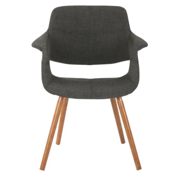 Accent Chairs-Kirkland's Home Charcoal Open Back Midcentury Accent Chair Gray