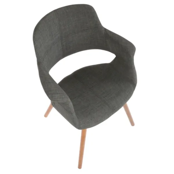 Accent Chairs-Kirkland's Home Charcoal Open Back Midcentury Accent Chair Gray