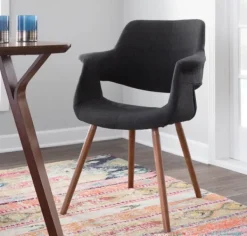 Accent Chairs-Kirkland's Home Charcoal Open Back Midcentury Accent Chair Gray