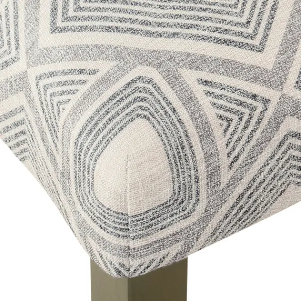 Dining Chairs-Kirkland's Home Charcoal Square Highback Dining Chairs, Set Of 2 Gray/Ivory