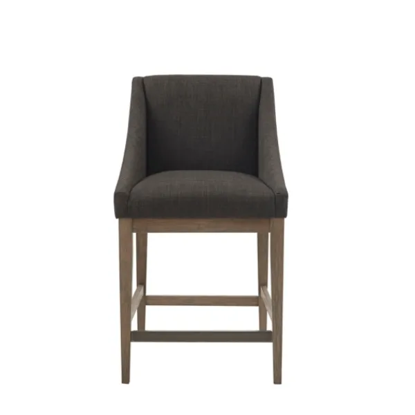Bar Stools & Counter Height Stools-Kirkland's Home Charcoal Upholstered Seat Counter Stool Gray