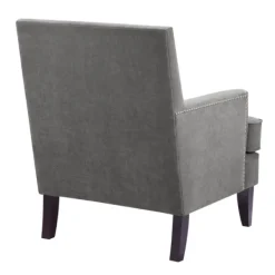 Accent Chairs-Kirkland's Home Charlie Track Arm Club Accent Chair Gray