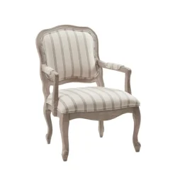 Accent Chairs-Kirkland's Home Chaucer Stripe Accent Chair Tan