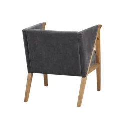 Accent Chairs-Kirkland's Home Chenille Geometric Frame Accent Chair Black