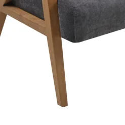 Accent Chairs-Kirkland's Home Chenille Geometric Frame Accent Chair Black