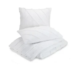 Comforters-Kirkland's Home Chenille Line 3-Pc. Full/Queen Comforter Set White