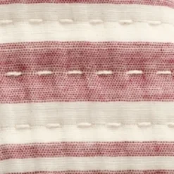 Blankets & Throws-Kirkland's Home Cherry Red Pick Stitch Stripe Decorative Throw Red/White