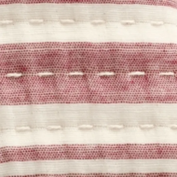 Blankets & Throws-Kirkland's Home Cherry Red Pick Stitch Stripe Decorative Throw Red/White