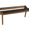 Benches & Ottomans-Kirkland's Home Chestnut Acacia Wood Cushioned Bench Brown