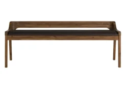 Benches & Ottomans-Kirkland's Home Chestnut Acacia Wood Cushioned Bench Brown