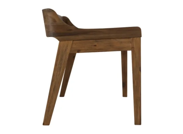 Benches & Ottomans-Kirkland's Home Chestnut Acacia Wood Cushioned Bench Brown
