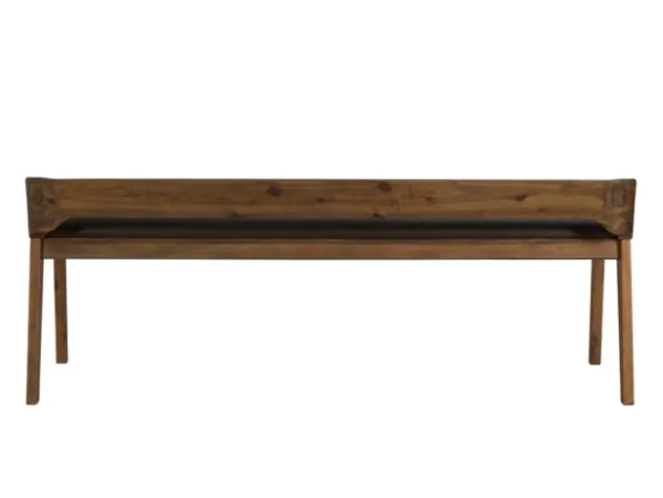 Benches & Ottomans-Kirkland's Home Chestnut Acacia Wood Cushioned Bench Brown