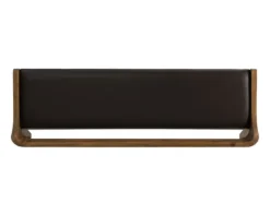 Benches & Ottomans-Kirkland's Home Chestnut Acacia Wood Cushioned Bench Brown