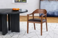 Dining Chairs-Kirkland's Home Chestnut Acacia Wood Dining Chair Brown