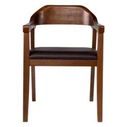 Dining Chairs-Kirkland's Home Chestnut Acacia Wood Dining Chair Brown