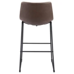 Bar Stools & Counter Height Stools-Kirkland's Home Chestnut Faux Leather Sloped Bar Stools, Set Of 2 Brown