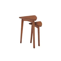 Accent & End Tables-Kirkland's Home Chestnut Wood Triangular Accent Tables, Set Of 2 Brown