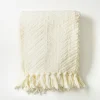 Blankets & Throws-Kirkland's Home Chevron Chenille Knit Throw Ivory