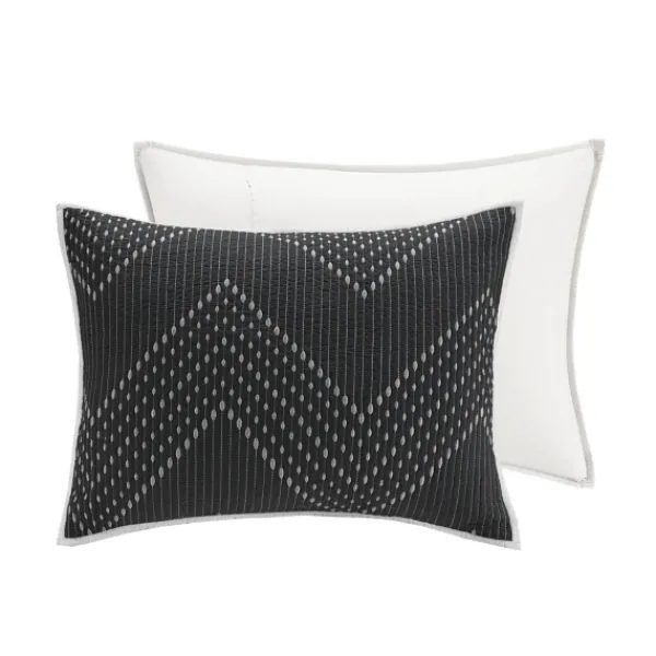 Bedspreads & Coverlets-Kirkland's Home Chevron Full/Queen 3-Pc. Coverlet Set Black