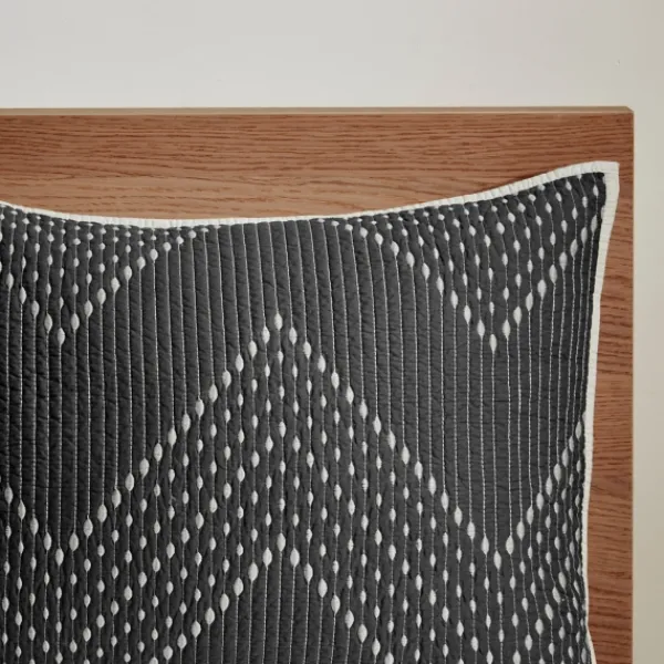 Bedspreads & Coverlets-Kirkland's Home Chevron Full/Queen 3-Pc. Coverlet Set Black