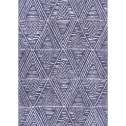 Outdoor Rugs-Kirkland's Home Chevron Indoor/Outdoor Area Rug, 5X8 Blue