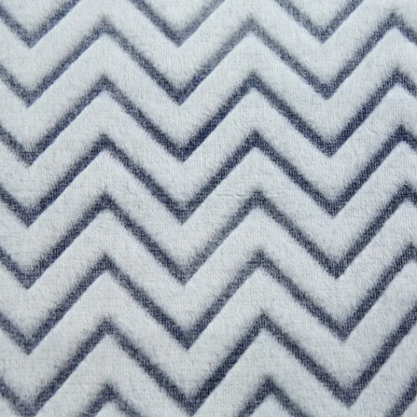 Blankets & Throws-Kirkland's Home Chevron Plush Throw Blue