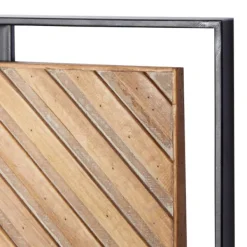 Wall Plaques-Kirkland's Home Chevron Wood Wall Plaques, Set Of 2 Brown