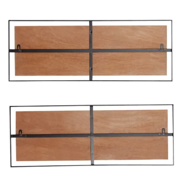 Wall Plaques-Kirkland's Home Chevron Wood Wall Plaques, Set Of 2 Brown
