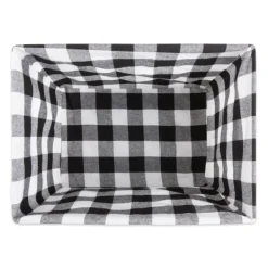 Baskets & Boxes-Kirkland's Home Chicken Wire And Buffalo Check Baskets, Set Of 3 Black/White