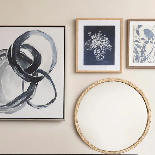 Framed Art-Kirkland's Home China Floral Framed Art Print Blue