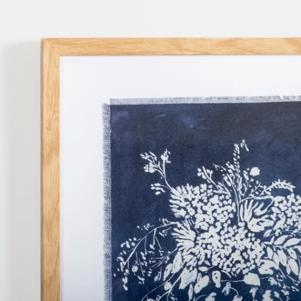 Framed Art-Kirkland's Home China Floral Framed Art Print Blue
