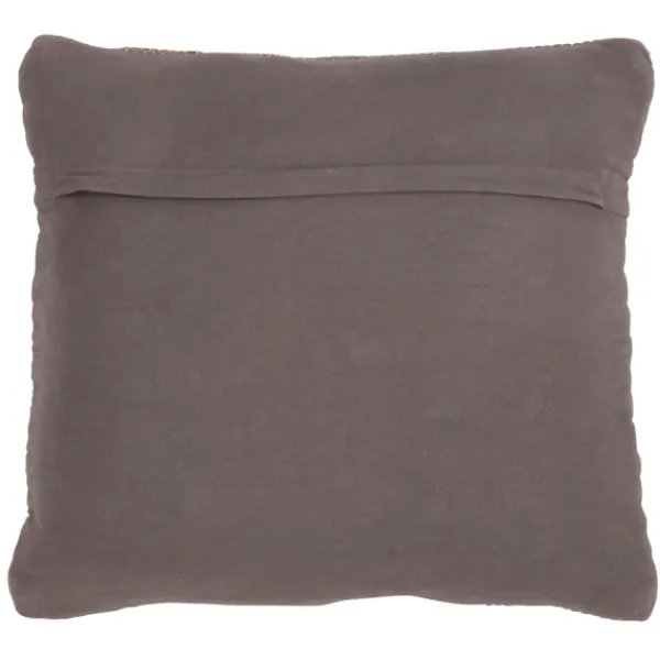 Pillows-Kirkland's Home Chindi Woven Jute Throw Pillow Brown