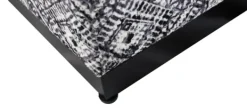 Benches & Ottomans-Kirkland's Home Chinle Velvet Cube Ottoman Black/White