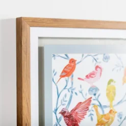 Framed Art-Kirkland's Home Chinoiserie Birds Framed Art Print White/Blue/Multi