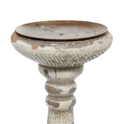Candle Holders-Kirkland's Home Chipped Wood Pillar Candle Holders, Set Of 2 White