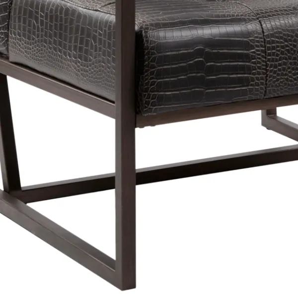Accent Chairs-Kirkland's Home Chocolate Walden Faux Leather Accent Chair Brown