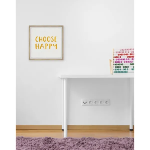 Wall Quotes & Signs-Kirkland's Home Choose Happy Framed Wall Plaque White/Yellow
